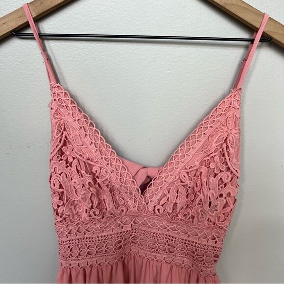 ECOWISH‎ Womens V-Neck Spaghetti Strap Bowknot Backless Sleeveless Lace Mini - Picture 15 of 15